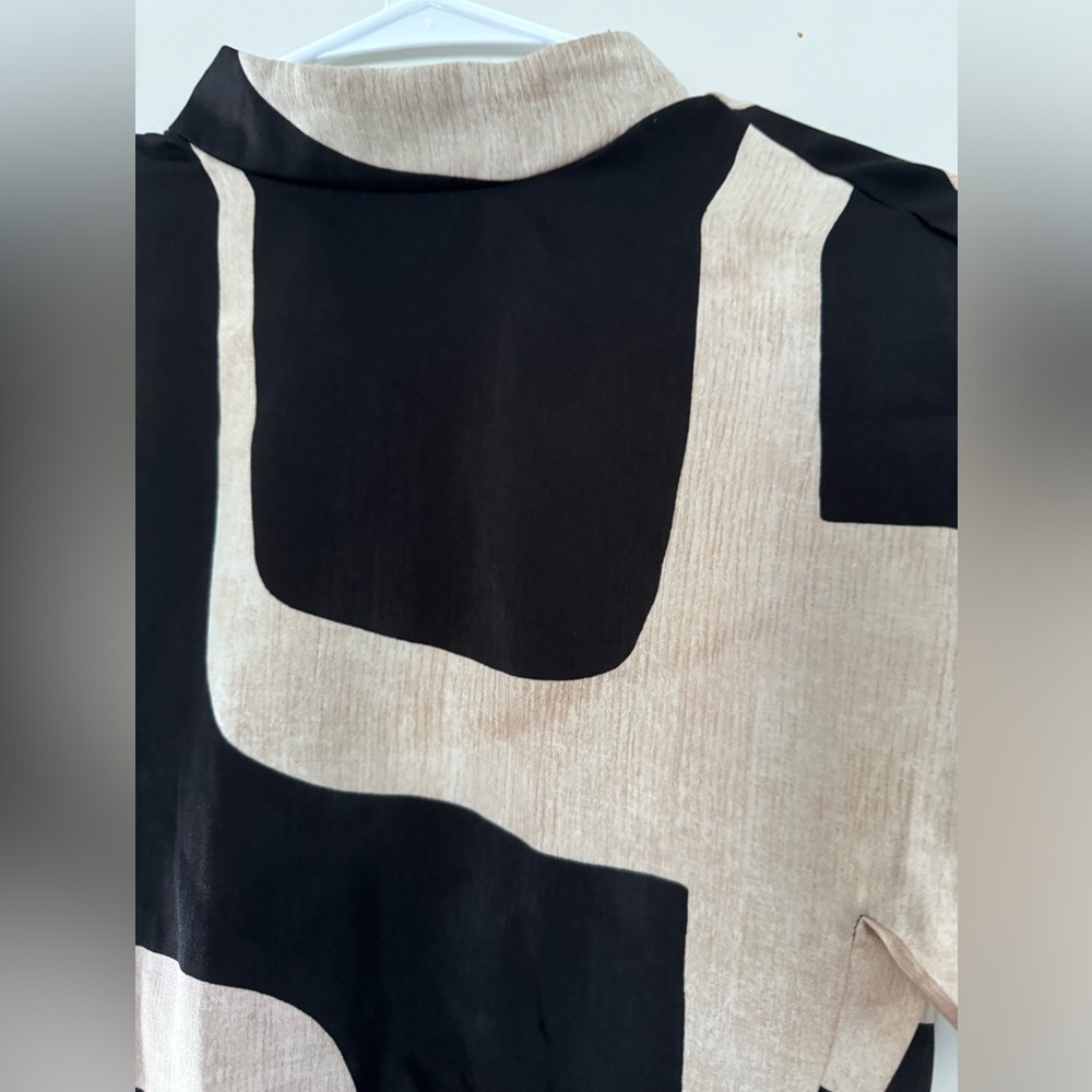 Mango Black and Cream Turtleneck Dress - Picture 2 of 4